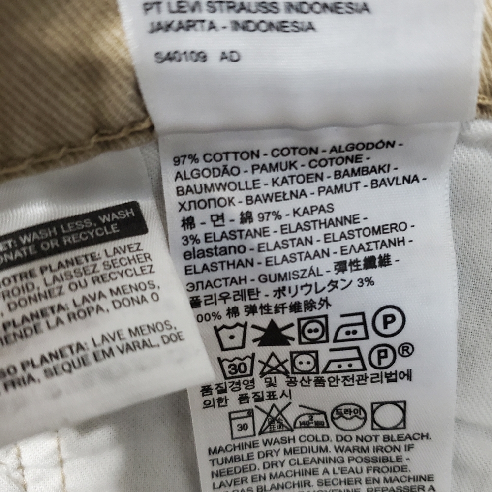 Levi's 512 Slim Fit Jeans Tan 38 Waist - Picture 7 of 11